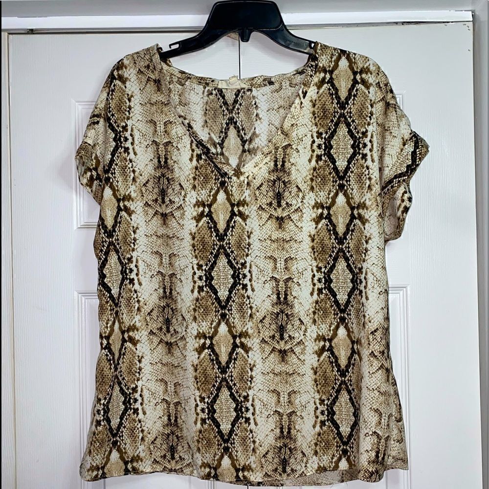 ee:some Snake Print Top 